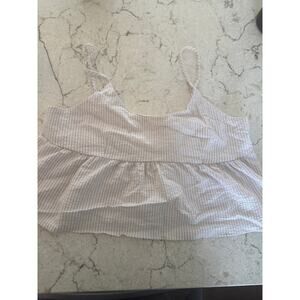 🌾 Maromie Cropped Seersucker Tank – Size Medium – NWOT 🌾